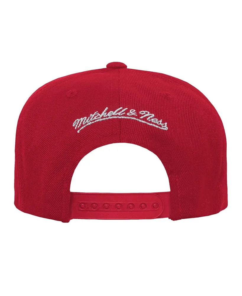Youth Boys and Girls Mitchell & Ness Red Tampa Bay Buccaneers Champ Stack Flat Brim Snapback Hat
