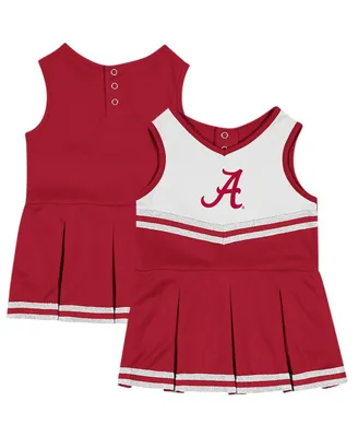 Girls Infant Colosseum Crimson Alabama Tide Time For Recess Cheer Dress