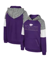 Big Boys Colosseum Purple Kansas State Wildcats Live Hardcore Raglan Pullover Hoodie