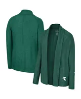 Women's Colosseum Green Michigan State Spartans Morningside Cardigan Sweater