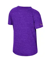 Women's Colosseum Purple Distressed Lsu Tigers Finalists Tie-Front T-shirt