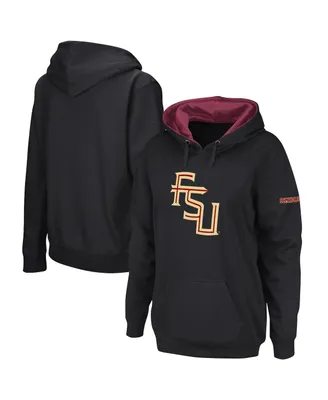 Women's Colosseum Black Florida State Seminoles Big Logo Pullover Hoodie