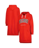 Women's Gameday Couture Red Wisconsin Badgers Take a Knee Raglan Hooded Sweatshirt Dress