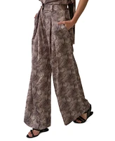 Adrienne Landau Women's Printed High-Rise Pants