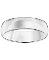 Men's Polished Comfort Fit Wedding Band Platinum