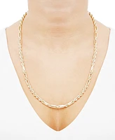 Paperclip & Rope Link 24" Chain Necklace (5-1/5mm) in 14k Gold