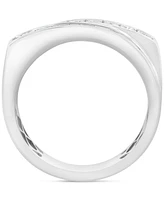 Effy Diamond Baguette & Round Double Row Ring (1/2 ct. t.w.) in 14k White Gold