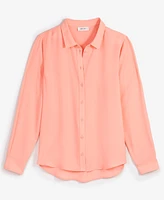 On 34th Women's Button-Front Crepe Shirt