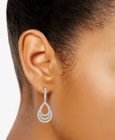 Diamond Layered Teardrop Drop Earrings (3/4 ct. t.w.) in 10k White Gold