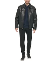 Cole Haan Men's Faux Leather Shirt Jacket