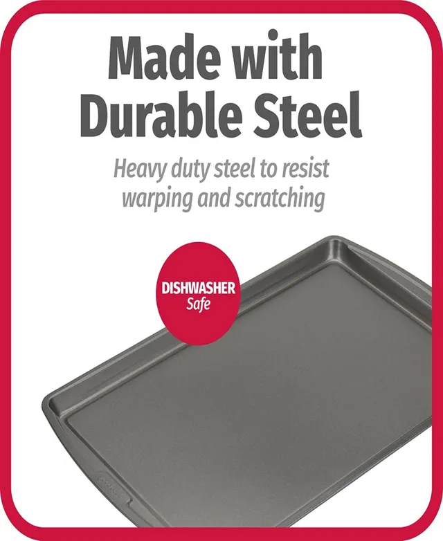 GoodCook Dishwasher Safe Nonstick Steel Cookie Sheet, 11'' x 17'', Gray