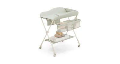Baby Diaper Changing Table with Water Basin Wheel