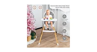 4-in-1 Convertible Baby High Chair Infant Feeding Chair with Adjustable Tray