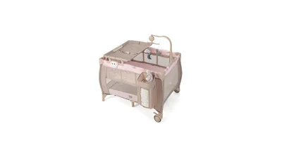 Slickblue Portable Baby Playard with Changing Table Bassinet and Music Box