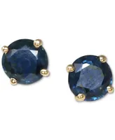 Sapphire Round Solitaire Stud Earrings (5/8 ct. t.w.) in 14k Gold
