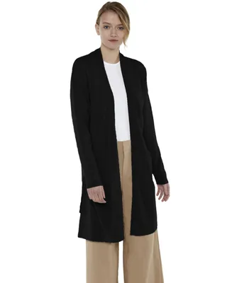 Jennie Liu Women's 100% Pure Cashmere Long Sleeve Belted Lux Wrap Cardigan Robe Sweater