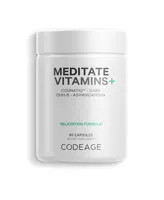 Codeage Meditate Vitamins+ Supplement - CognatiQ, Dhh-b, Gaba, Ashwagandha, Organic Mushrooms, Blueberries - Bdnf Brain Pills and Neuroprotein