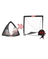 Net Playz Lacrosse Combo, Lacrosse Practice Net and Speed Radar Gift Set Training Equipment for Lacrosse Players, Kids Teens Children