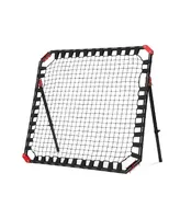 Net Playz Soccer Rebounder, Football Training Gifts, Aids Equipment for Kids Teens Portable Kick-back Rebound Net, Skills Trainer for Team Exercises S