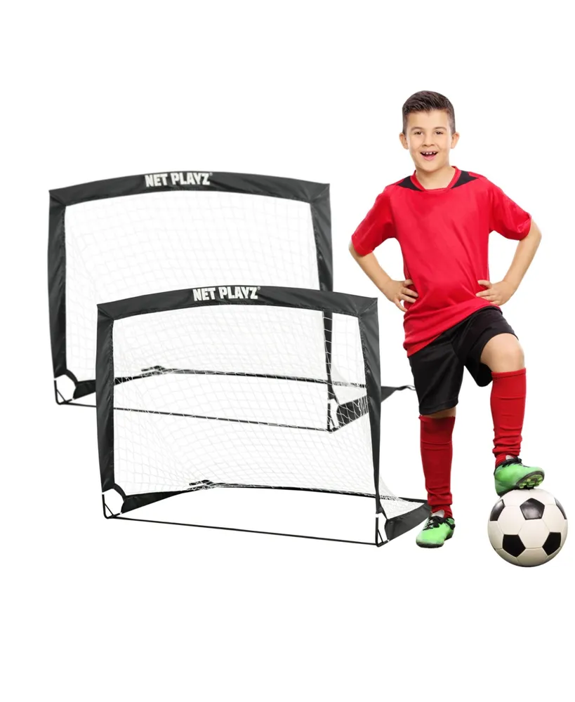 Net Playz Backyard Soccer Goal, Kids Pop-up Backyard Soccer Goals Set of 2