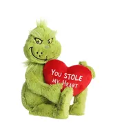 Aurora Large Stole My Heart Grinch Dr. Seuss Whimsical Plush Toy Green 15"