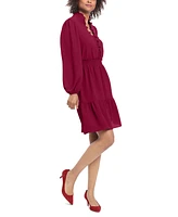 London Times Women's Ruffled Fit & Flare Dress