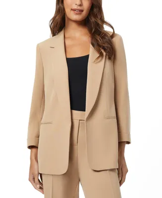 Jones New York Women's Notched Collar Jacket with Rolled Sleeves