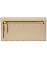 Lauren Ralph Crosshatch Leather Slim Snapped-Closure Wallet