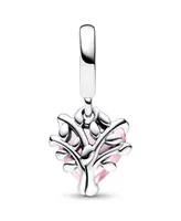 Pandora Mixed Stone Pink Family Tree Heart Dangle Charm