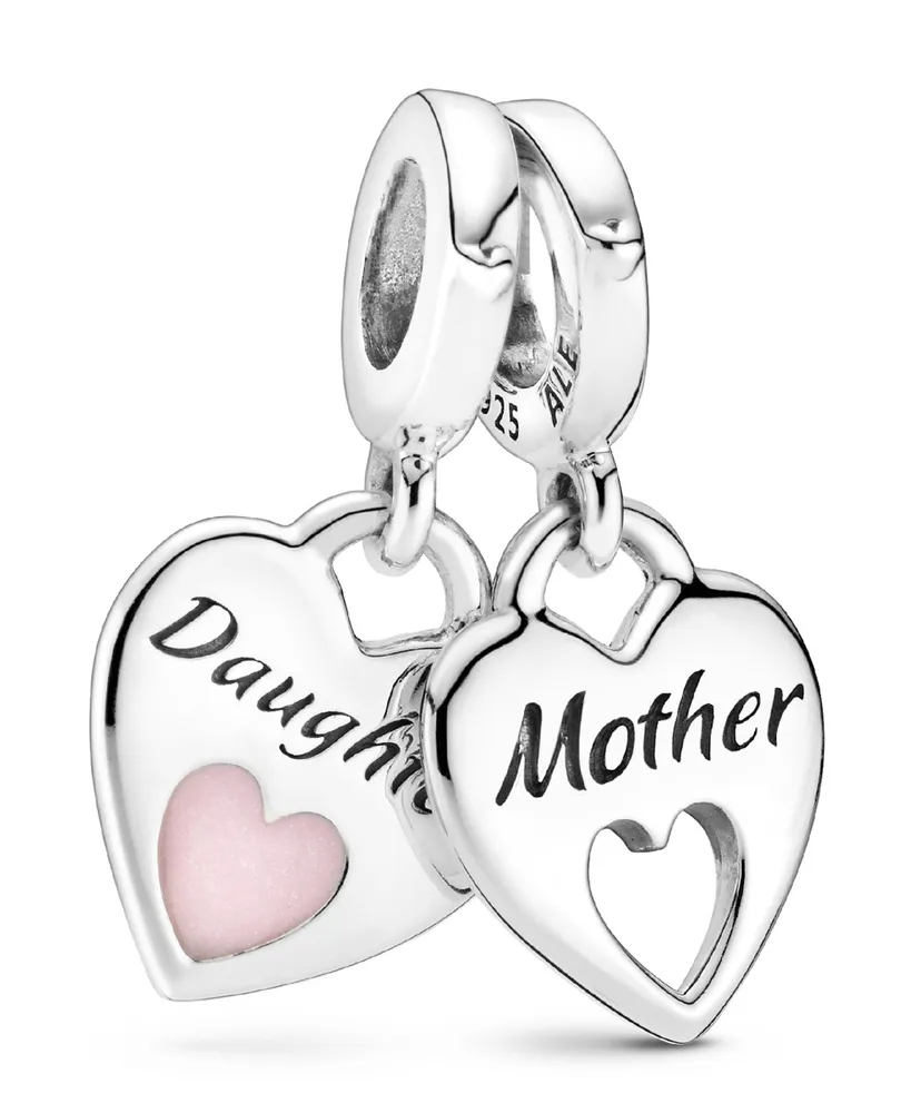 Pandora Sterling Silver Double Heart Split Dangle Charm