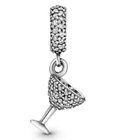 Pandora Cubic Zirconia Pave Cocktail Glass Dangle Charm