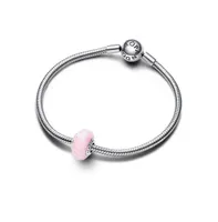 Pandora Sterling Silver Opalescent Pink Charm