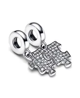 Pandora Cubic Zirconia Sparkling Puzzle Piece Dangle Charm