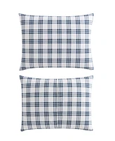 Eddie Bauer Basic Plaid Cotton Percale 3 Piece Duvet Cover Set