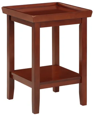 Convenience Concepts 18" Wood Ledgewood End Table with Shelf
