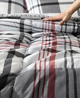 Closeout! Eddie Bauer Normandy Plaid Micro Suede Reversible 3 Piece Duvet Cover Set