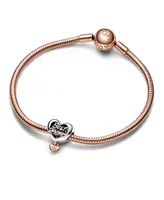 Pandora Sterling Silver Heart Charm - Silver, Rose-Gold