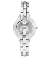 Nine West Women's Quartz Silver-Tone Alloy Link Bracelet Watch, 36mm - Silver-Tone, Rose Gold