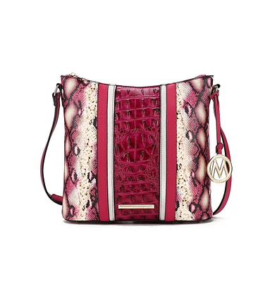 Mkf Collection Meline Croco & Snake Embossed Women's Shoulder bag by Mia K