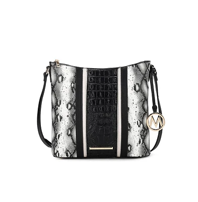 Mkf Collection Meline Croco & Snake Embossed Women's Shoulder bag by Mia K