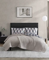Kenneth Cole New York Gridwork Reversible 3 Piece Quilt Set