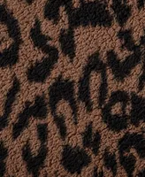 Kenneth Cole Reaction Hudson Leopard Sherpa Throw, 60" x 50"