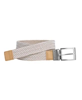 Johnston & Murphy Men's Reversible Woven Stretch Belt