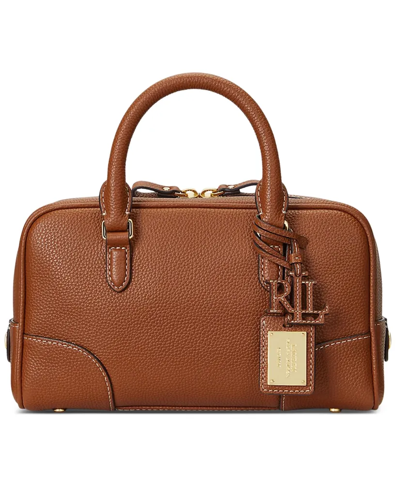 Lauren Ralph Lauren Pebbled Leather Small Emerie Satchel