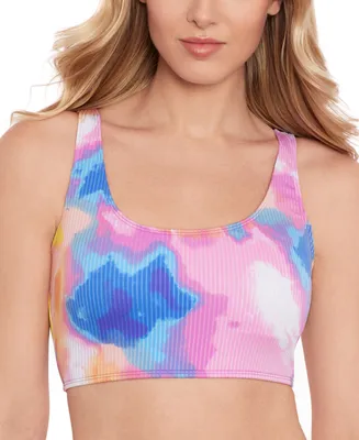 Salt + Cove Juniors' Tie-Dyed Bikini Top, Created for Macy's