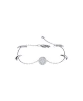 LuvMyJewelry Moonlit Design Sterling Silver Diamond Women Bracelet