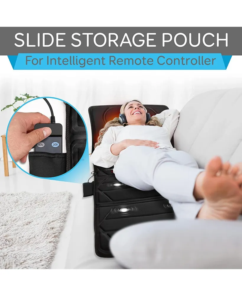 Pursonic Ultimate luxury massage mat with 10 powerful motors and soothing heat for full-body relaxation and back relief.