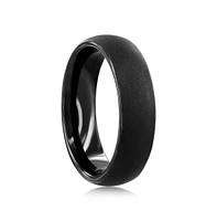 Black Plated Tungsten Ring - Matte Finish