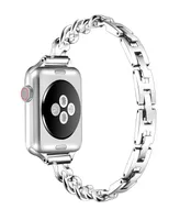 Posh Tech Unisex Skinny Nikki Stainless Steel Chain-Link Band for Apple Watch Size- 38mm, 40mm, 41mm