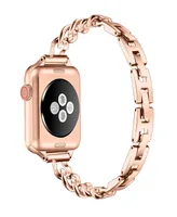 Posh Tech Unisex Skinny Nikki Stainless Steel Chain-Link Band for Apple Watch Size- 42mm, 44mm, 45mm, 49mm